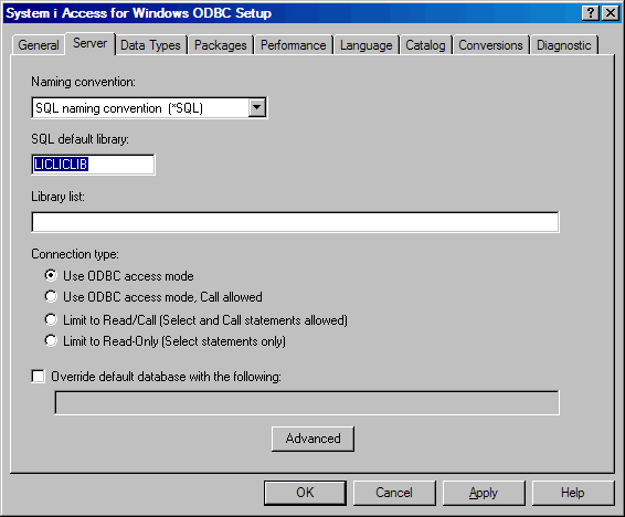 iSeries DSN server 01